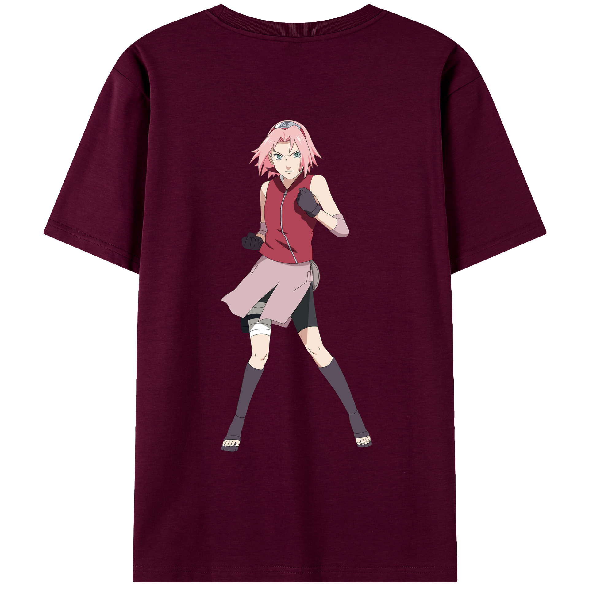 （画像用） NARUTO -ナルト- 春野サクラ Haruno Sakura レディース半袖Tシャツ(バックプリント)